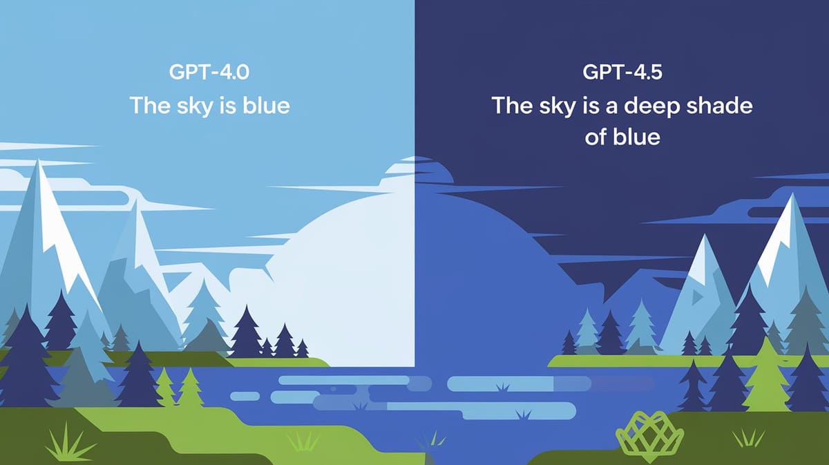 "Finer" Unterschied (GPT 4o vs GPT 4.5)